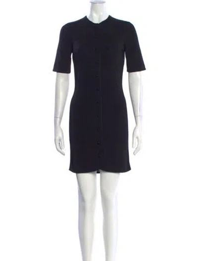 Pre-owned Attersee Crew Neck Mini Dress In Black