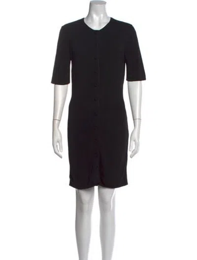 Pre-owned Attersee Crew Neck Mini Dress In Black