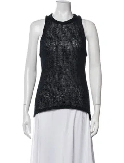 Pre-owned Attersee Crew Neck Sleeveless Top In Blue
