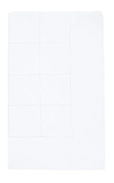 Attersee Geometric A-jour Table Runner In White