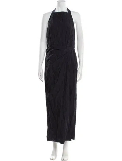 Pre-owned Attersee Halterneck Long Dress In Blue