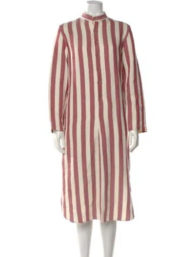 Pre-owned Attersee Linen Knee-length Dress In Neutral