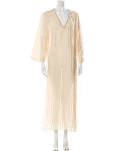 Pre-owned Attersee Linen Long Dress In Neutral