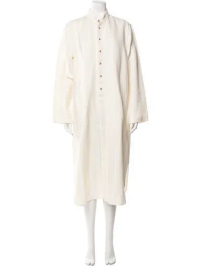 Pre-owned Attersee Linen Long Dress In Neutrals
