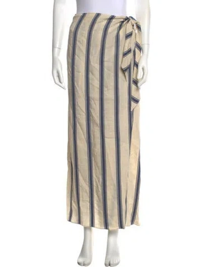 Pre-owned Attersee Linen Long Skirt In Neutrals