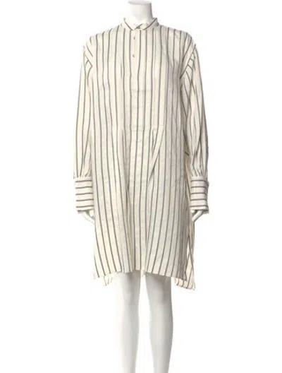 Pre-owned Attersee Linen Mini Dress In Neutrals