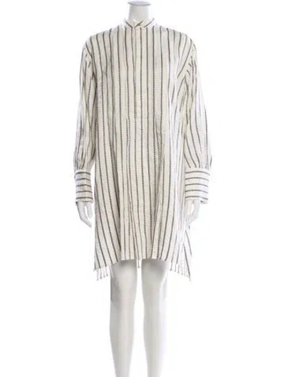 Pre-owned Attersee Linen Mini Dress W/ Tags In Multi