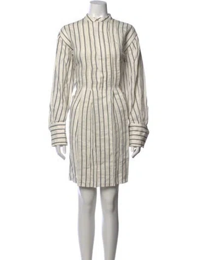 Pre-owned Attersee Linen Mini Dress W/ Tags In Neutrals