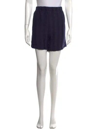 Pre-owned Attersee Linen Mini Shorts In Blue