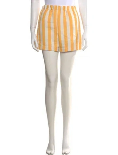 Pre-owned Attersee Linen Mini Shorts In Multi