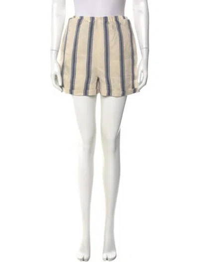 Pre-owned Attersee Linen Mini Shorts In Neutral