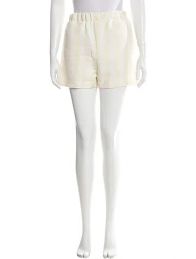 Pre-owned Attersee Linen Mini Shorts In Neutral