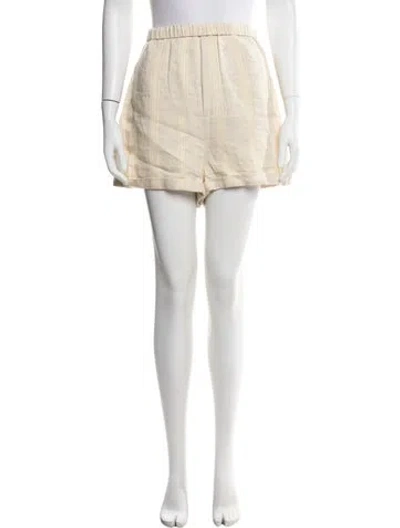 Pre-owned Attersee Linen Mini Shorts In Neutrals
