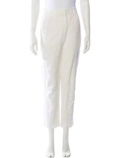 Pre-owned Attersee Linen Straight Leg Pants In Neutral