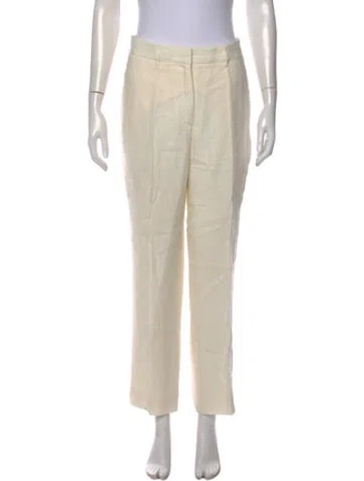 Pre-owned Attersee Linen Straight Leg Pants In Neutral