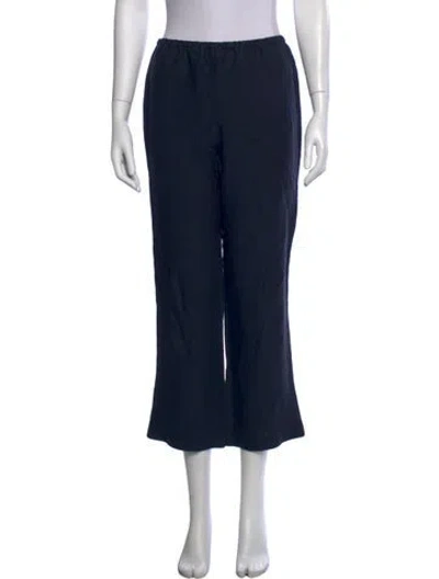 Pre-owned Attersee Linen Wide Leg Pants In Blue