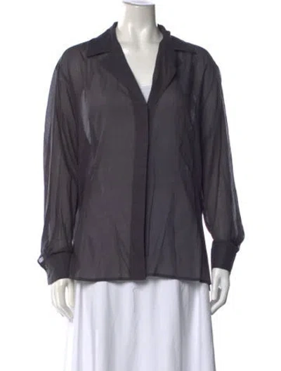Pre-owned Attersee Long Sleeve Top In Grey