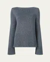 Attersee Marled Cotton-blend Pullover In Blue