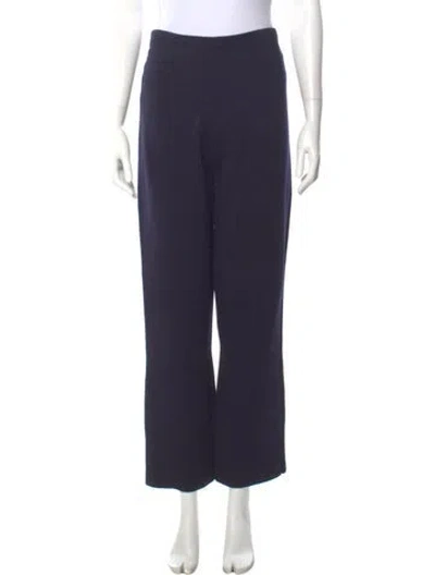 Pre-owned Attersee Merino Wool Straight Leg Pants In Blue