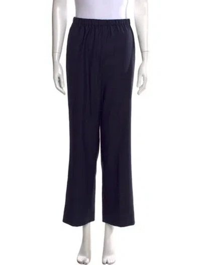 Pre-owned Attersee Merino Wool Wide Leg Pants In Blue