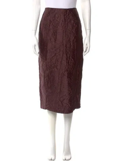 Pre-owned Attersee Midi Length Skirt W/ Tags In Burgundy