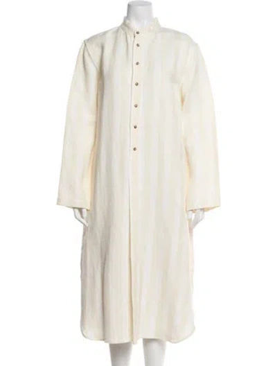 Pre-owned Attersee Mock Neck Midi Length Dress W/ Tags In White
