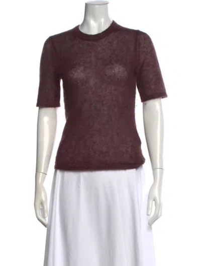 Pre-owned Attersee Mohair Crew Neck Top In Purple