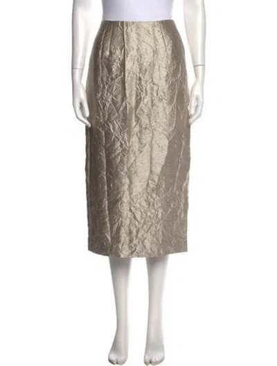 Pre-owned Attersee Patterned Midi Length Skirt In Neutrals