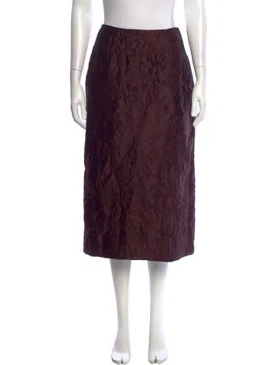Pre-owned Attersee Patterned Midi Length Skirt In Purple