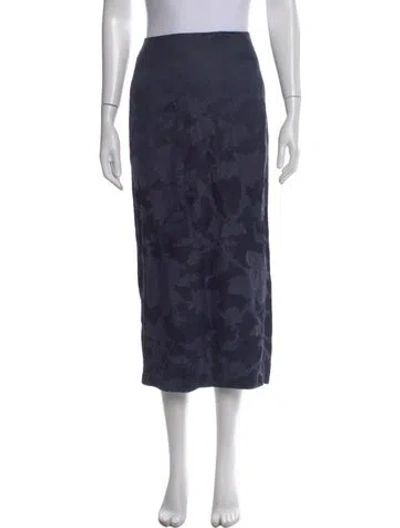 Pre-owned Attersee Printed Midi Length Skirt In Blue