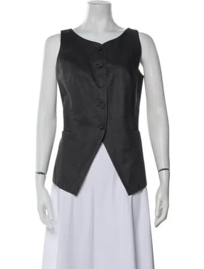 Pre-owned Attersee Scoop Neck Sleeveless Top In Gray