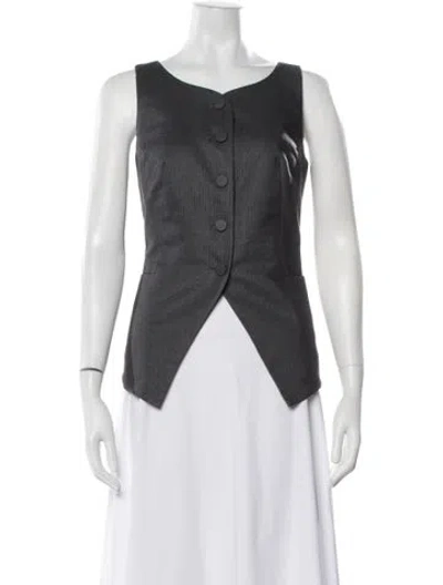 Pre-owned Attersee Scoop Neck Sleeveless Top In Grey