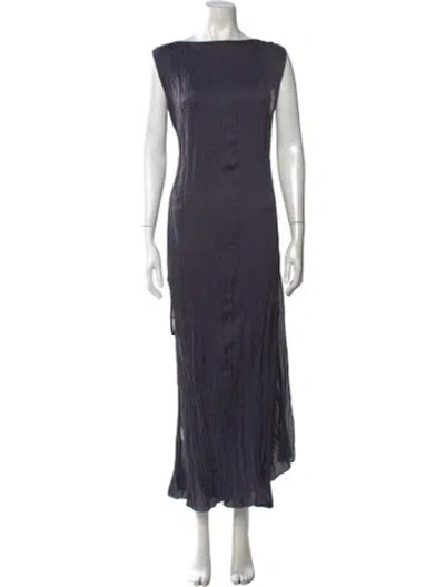 Pre-owned Attersee Silk Long Dress In Purple