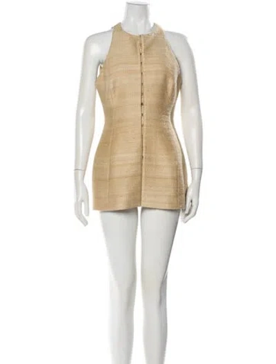 Pre-owned Attersee Silk Mini Dress In Neutral