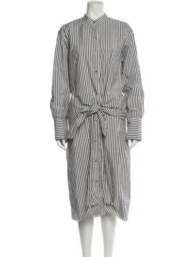Pre-owned Attersee Striped Long Dress In Multi