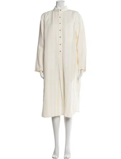 Pre-owned Attersee Striped Long Dress In Yellow