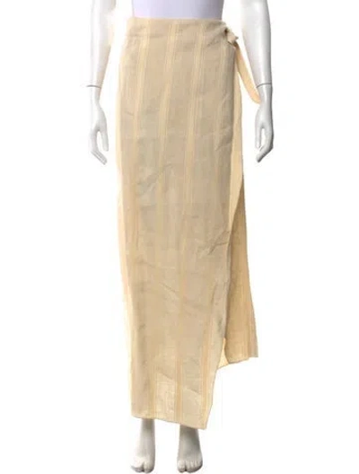 Pre-owned Attersee Striped Long Skirt In Neutrals