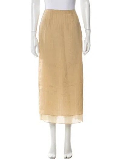 Pre-owned Attersee Striped Long Skirt In Neutrals