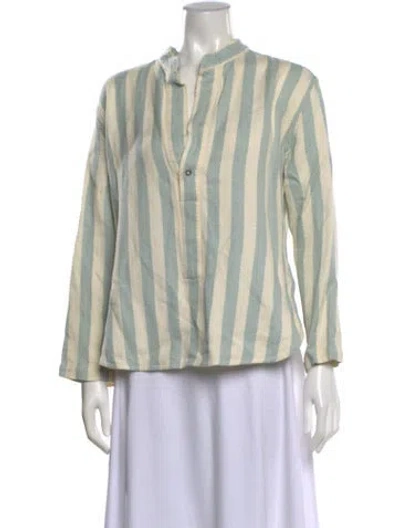 Pre-owned Attersee Striped Long Sleeve Top In Blue/neutrals