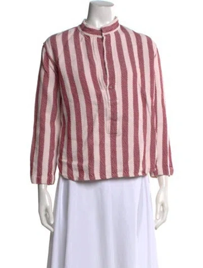 Pre-owned Attersee Striped Long Sleeve Top In Neutrals