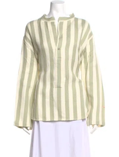 Pre-owned Attersee Striped Long Sleeve Top W/ Tags In Multi