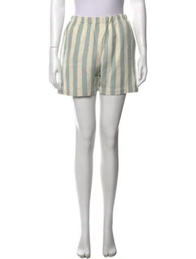 Pre-owned Attersee Striped Mini Shorts In Blue