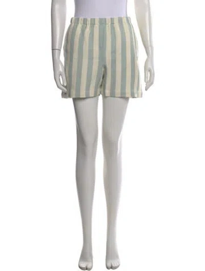 Pre-owned Attersee Striped Mini Shorts In Neutral