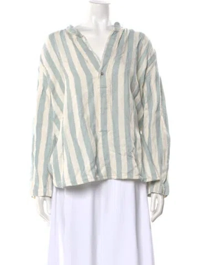 Pre-owned Attersee Striped V-neck Hoodie In Multi