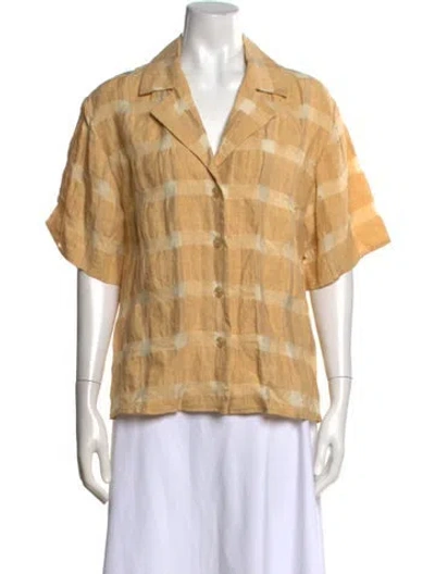 Pre-owned Attersee Striped V-neck Top In Multi