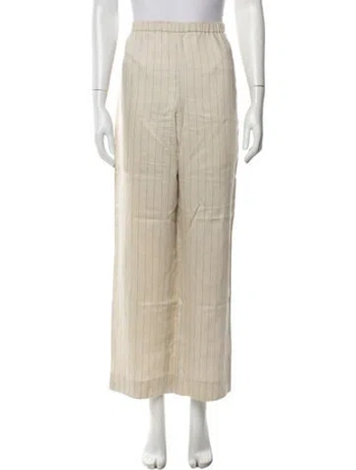 Pre-owned Attersee Striped Wide Leg Pants In Neutrals