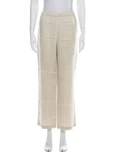 Pre-owned Attersee Striped Wide Leg Pants In Neutrals