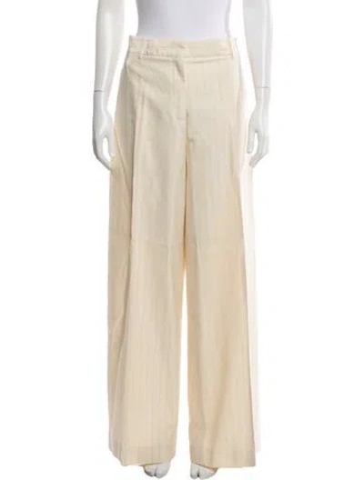 Pre-owned Attersee Striped Wide Leg Pants In Neutrals