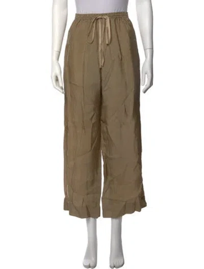 Pre-owned Attersee Striped Wide Leg Pants In Neutrals