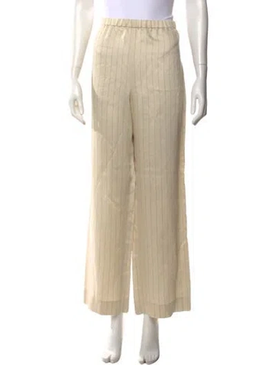 Pre-owned Attersee Striped Wide Leg Pants In Neutrals
